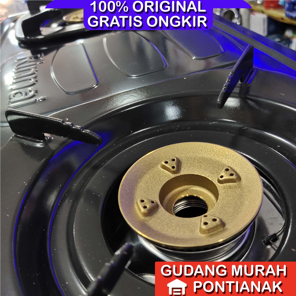 Kompor rinnai 522C /Kompor Rinnai RI 522C 2 Tungku Kuningan Ceflon  522c