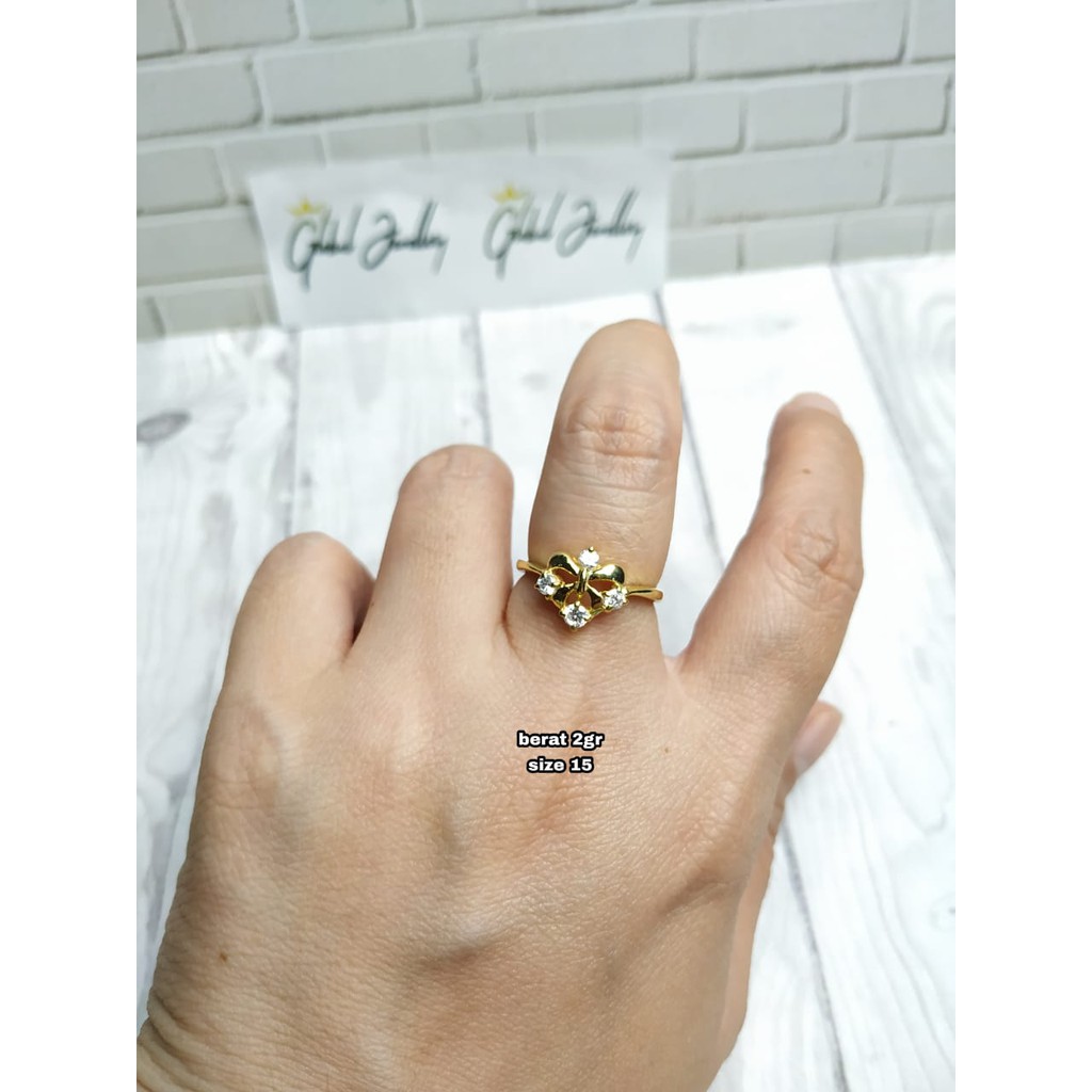 CINCIN BUNGA ANGGREK MATA PERAK ASLI S925 GLOBAL JEWELLERY CJ057