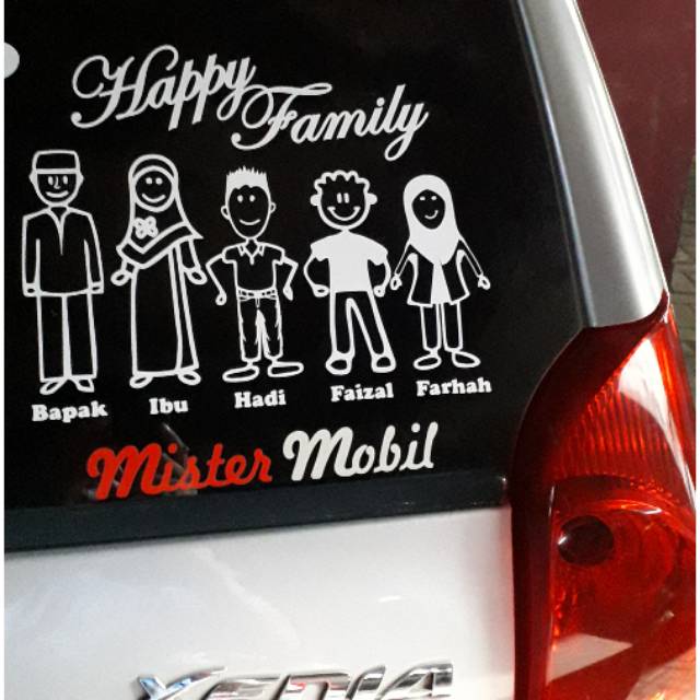 

TERMURAH cutting stiker happy family