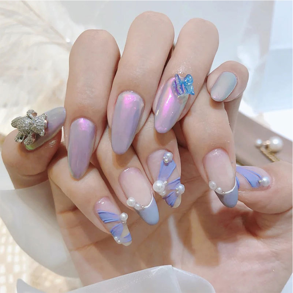 CHARMS Manik-Manik Mutiara Kristal Berlian Imitasi 3d Aneka Warna Untuk Dekorasi Nail Art