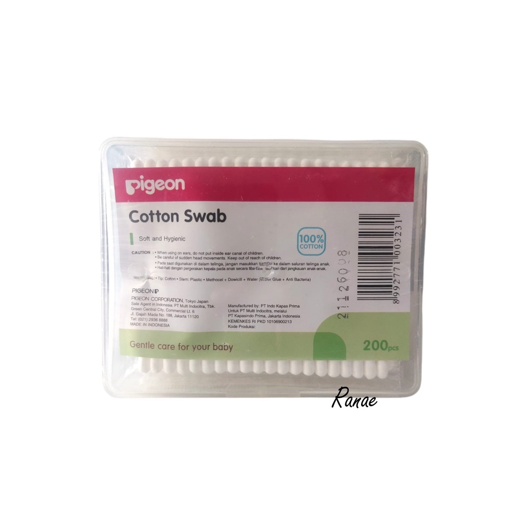 PIGEON Cotton Swab Mix Small Tip dan Reguler Cotton Bud - Korek Kuping