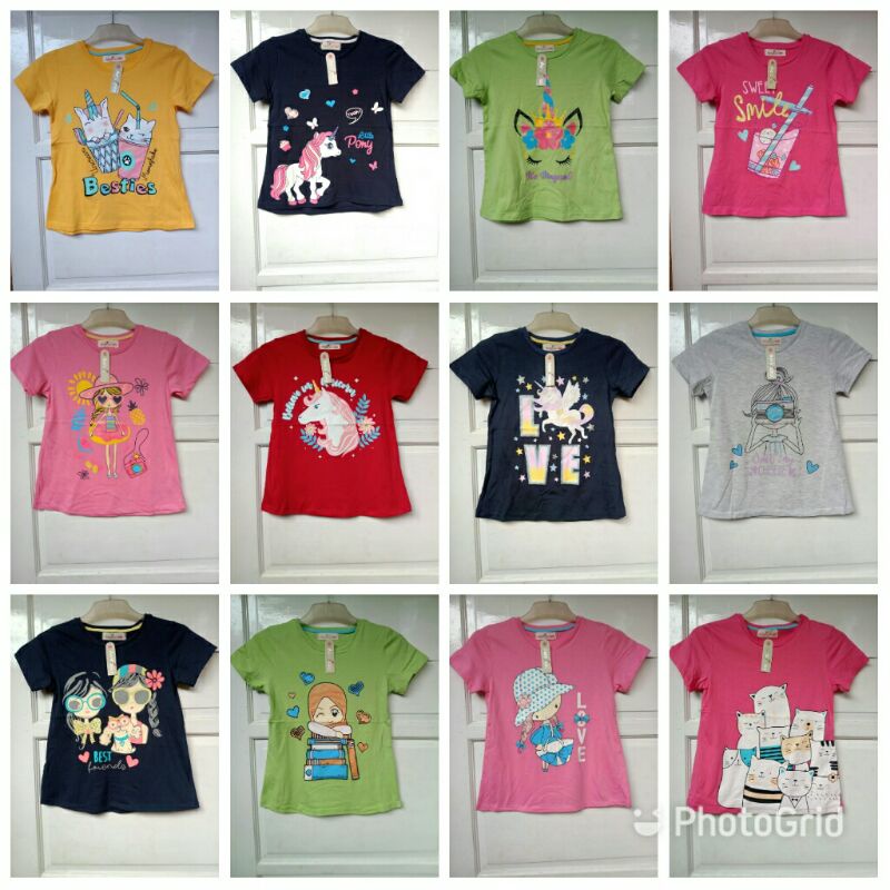 Part 2 Kaos Anak Cewek Aero Nevada Girl Lengan Pendek