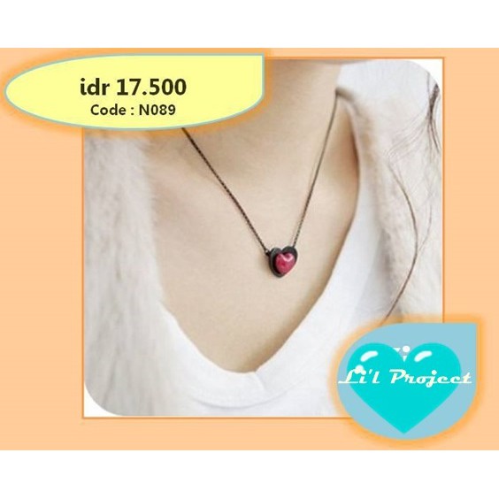 kalung - kalung love red - kalung unik - kalung murah
