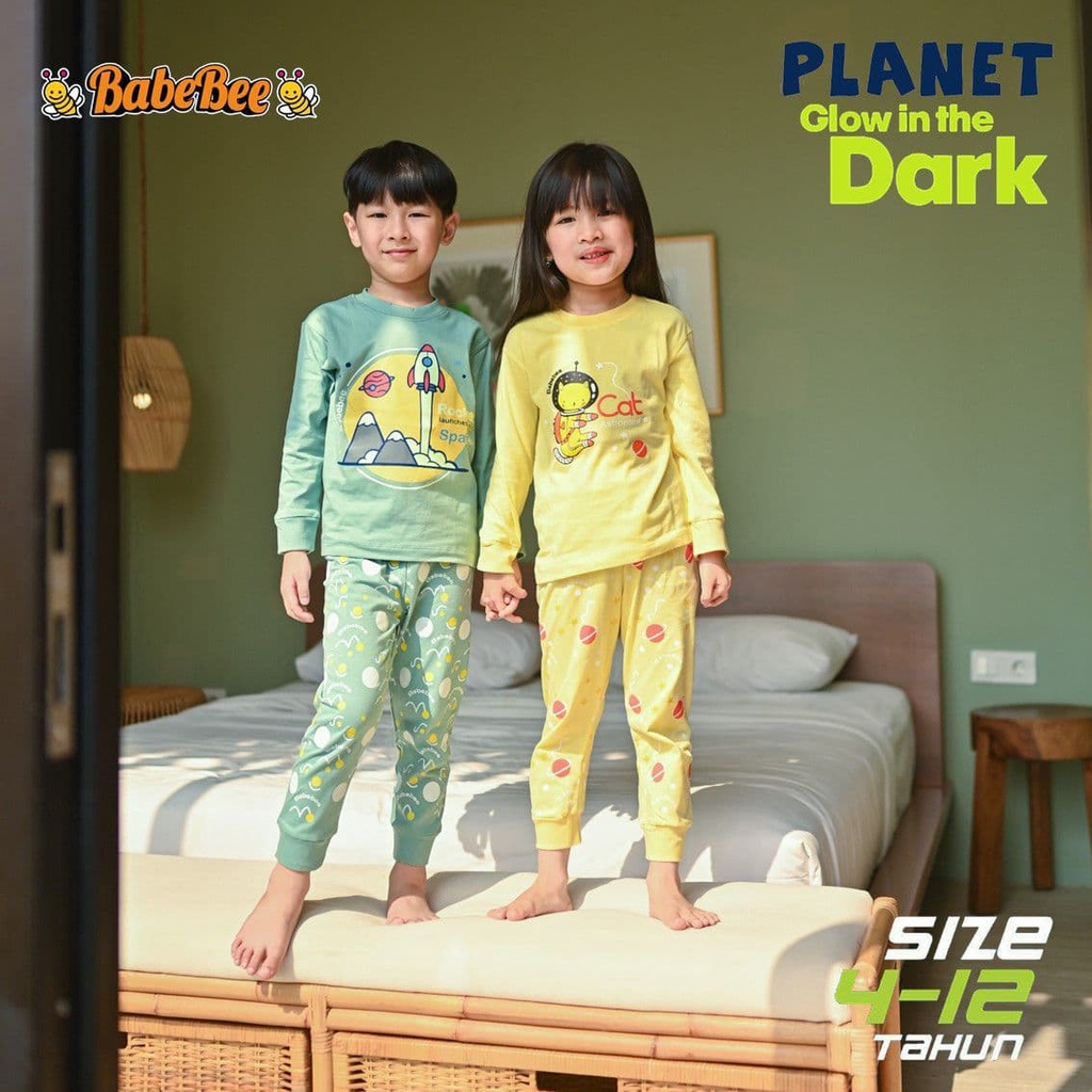 Baju tidur anak Piyama Glow In The Dark Setelan anak terbaru Pakaian tidur anak terbaru Perlengkapan