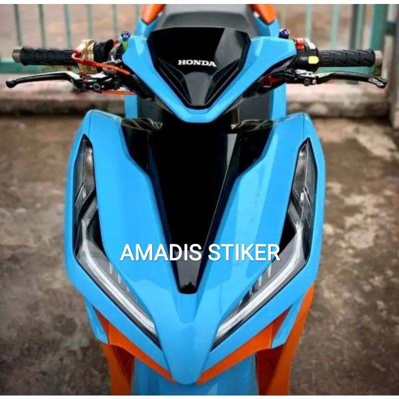 Stiker Skotlet biru muda glossy Stiker motor biru muda glossy