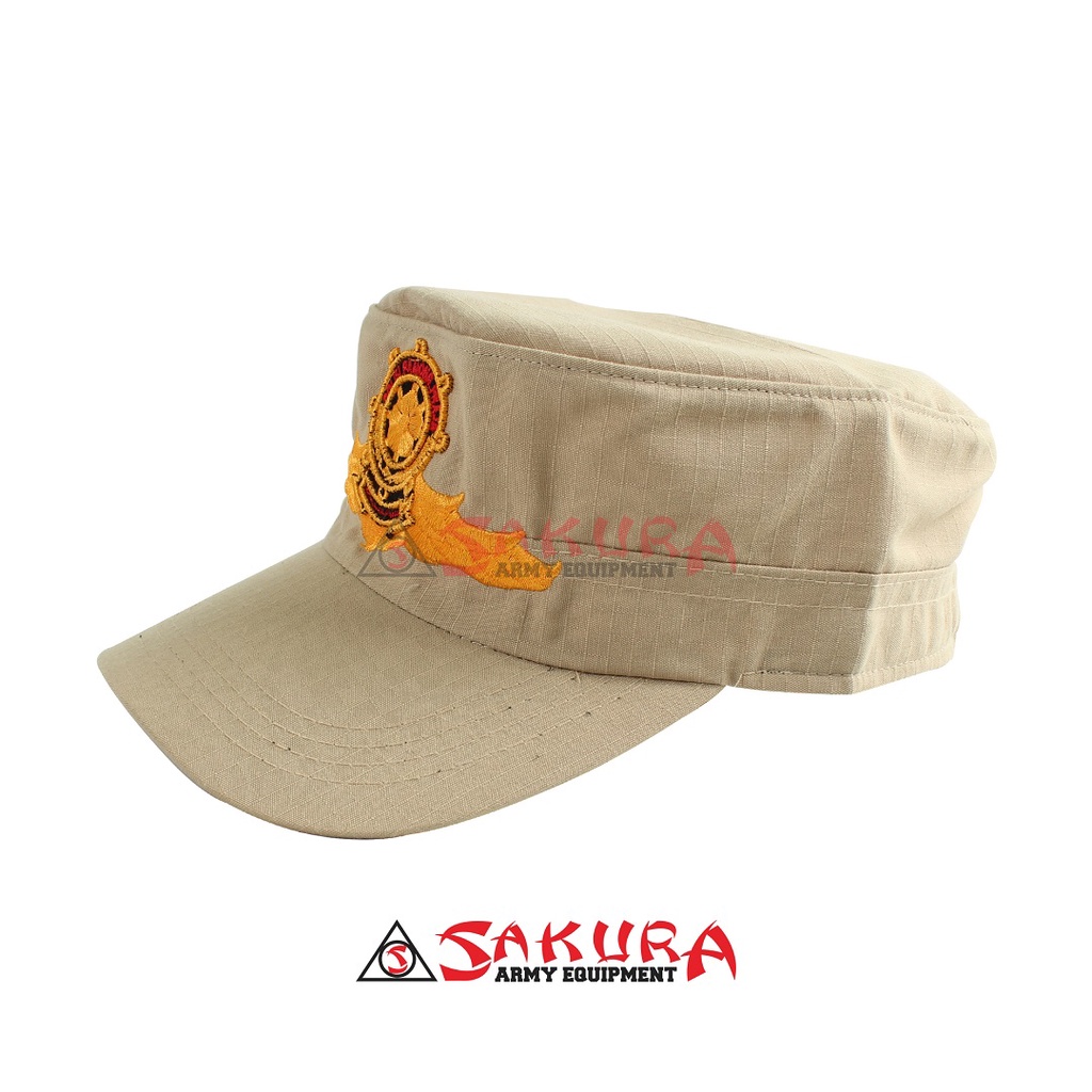 Topi Komando POL PP Wing Cream Topi Satpol PP