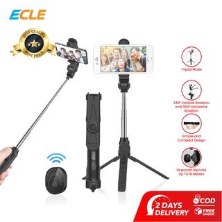 ECLE ETS1009 Selfie Stick Bluetooth 2 In 1/ Tongsis Bluetooth 2 In 1 Monopod Bluetooth