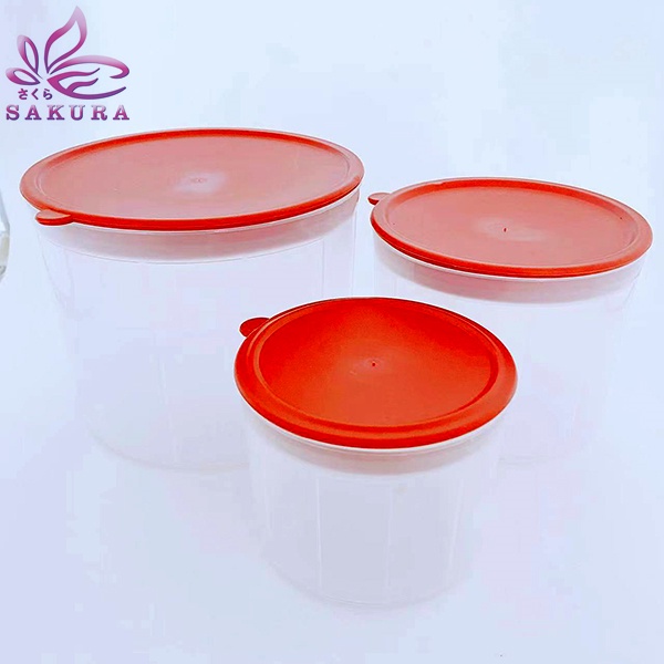 TOPLES SET 3 in 1 / FOOD CONTAINER TEMPAT PENYIMPANAN MAKANAN / TOPLES PLASTIK -sosoyo