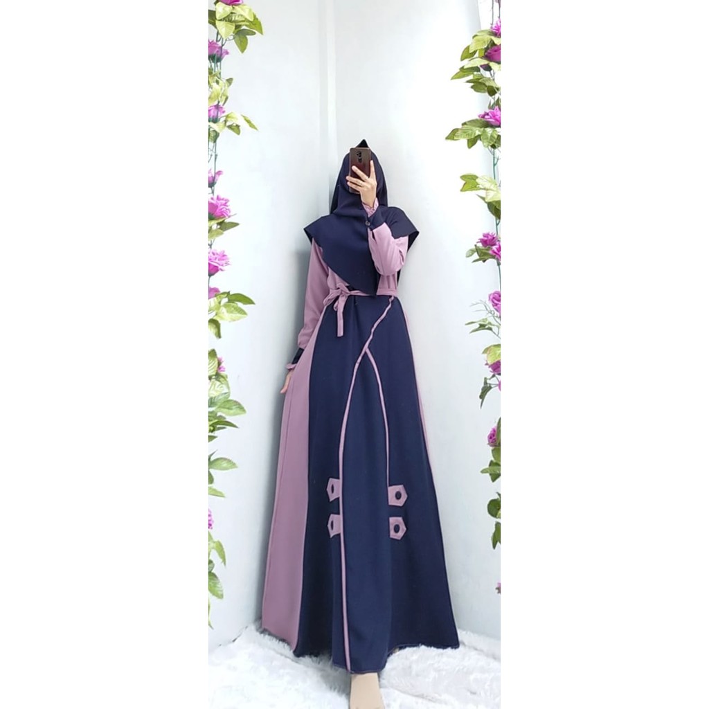 GAMIS SET SYARI ITYCREPE KANIA MODIS TERBARU BUSANA MUSLIM SIMPLE POLOS