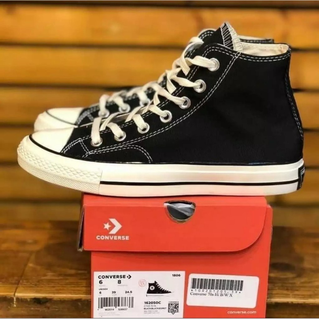 SEPATU PREMIUM CONVERSE ALL STAR 70s HIGH/TINGGI BLACK STYLE CASUAL SNEAKERS NEW