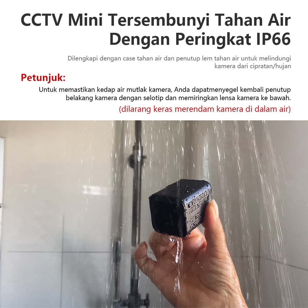 XIHANCAM 5MP Tahan Air Kamera CCTV Mini Tersembunyi Tanpa Kabel Baterai Internal Spy Camera Mini Wifi 1944P Wireless Portable Hidden Camera Cctv Wifi Mini Spy Cam CCTV Indoor Ip Camera Outdoor Security Kamera Kecil Pengintai Mini Spycam