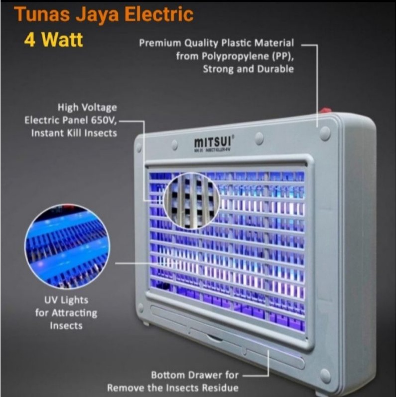 Insect Killer / Lampu Nyamuk UV Pembunuh Serangga 4W MITSUI