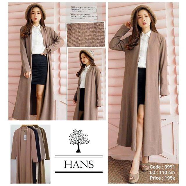 long cardigan shopee