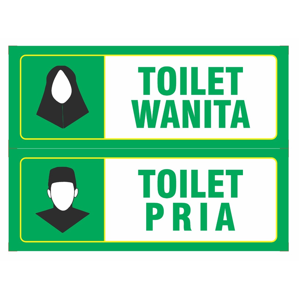 Jual Akrilik Toilet Pria Wanita Cocok Untuk Musholla Masjid Shopee Indonesia 1585