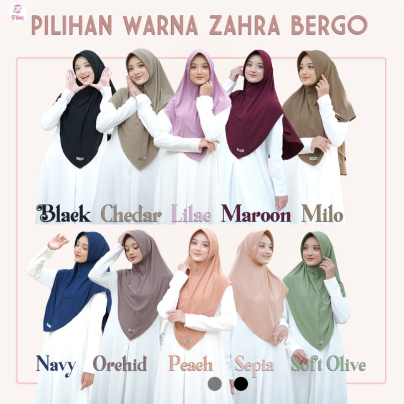 Bergo Daily Simple Zahra by Fauz