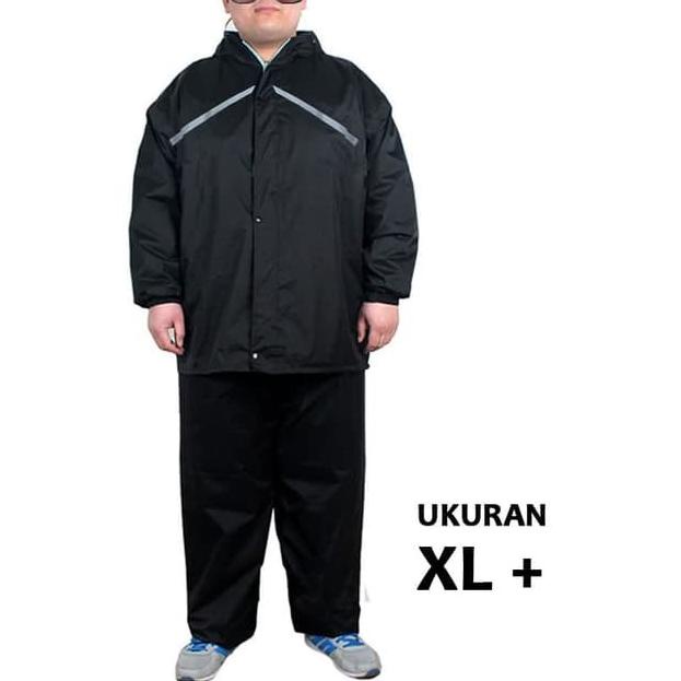 Promo - Jas hujan PRIA WANITA MANTEL Setelan Jaket Celana Orang Gemuk Gendut JUMBO uk XL MAXI+ ✓