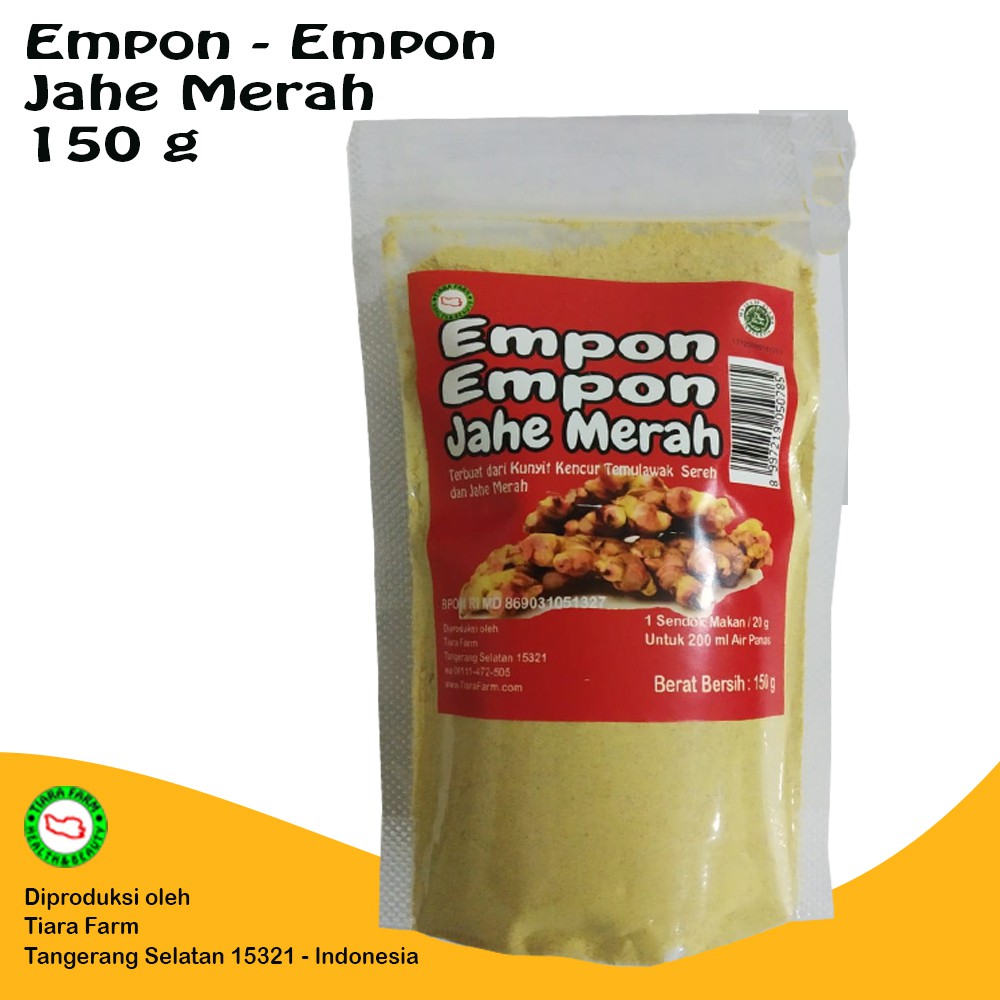 

Tiara Farm - Empon Empon Jahe Merah - 150 g