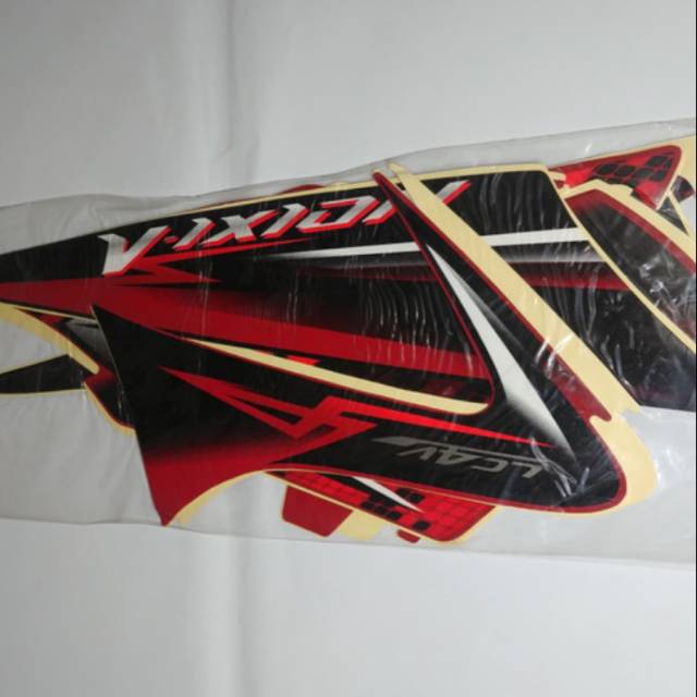 Striping sticker vixion old 2008 merah hitam