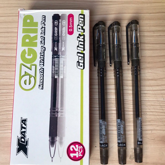 

Pulpen Gel Ink Pen Bolpion XData EZ GRIP Tinta Hitam Eceran & Lusinan