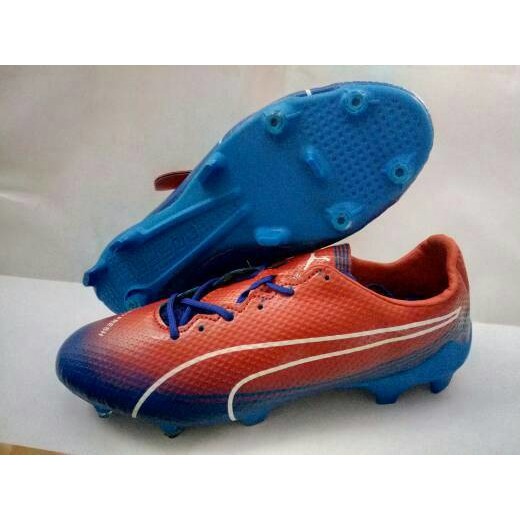 Ready  sepatu bola puma evo speed freesh orangebiru