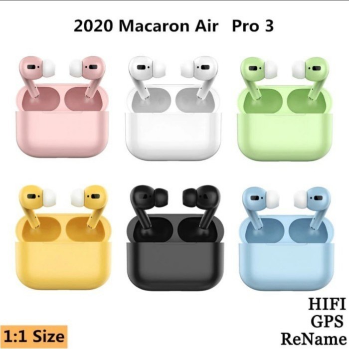 HEADSET BLUETOOTH TWS AP3 PRO MACARON / IPODS3 WIRELESS EARPHONE Murah