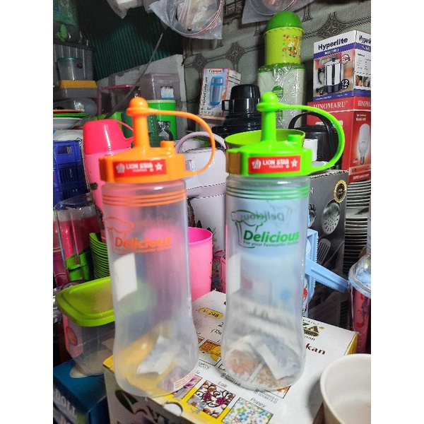BOTOL KECAP PLASTIK LION STAR 425 ML / BOTOL SAUS
