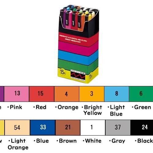 

Uni posca set 15 fine tip pc3 pc 3 ( PC3M15C) promo