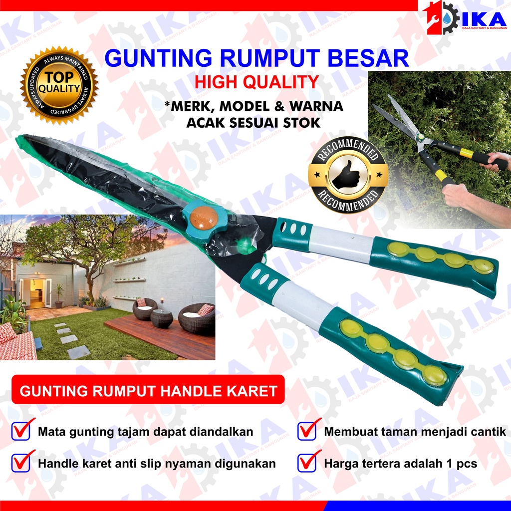 Gunting Rumput Gagang Kayu LOKAL Taman Kebun Dahan Ranting Daun Pagar MURAH / Gunting Rumput Besi Tajam Alat Berkebun Gunting Ranting Kenmaster