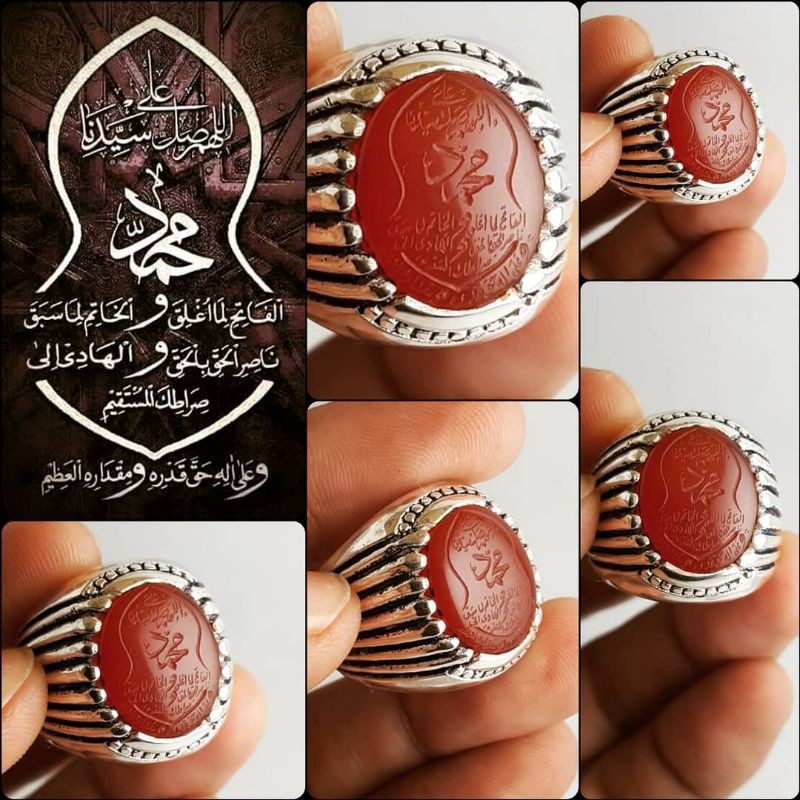 AKIK YAMAN AHMAR MERAH ORIGINAL YEMEN TERJAMIN DENGAN UKIRAN SHOLAWAT FATIH