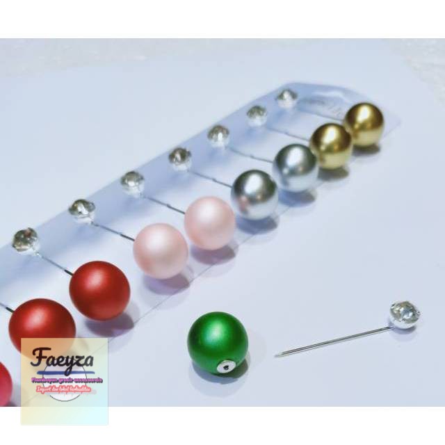 grosir  Bros tuspin isi 12 pcs jarum permata bola warna.