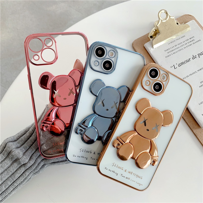 Soft Case Hp Gambar Kartun Beruang Untuk Iphone 12 / 11 / 13pro Max / X / Xr / Xs / 7 / 8plus / Se