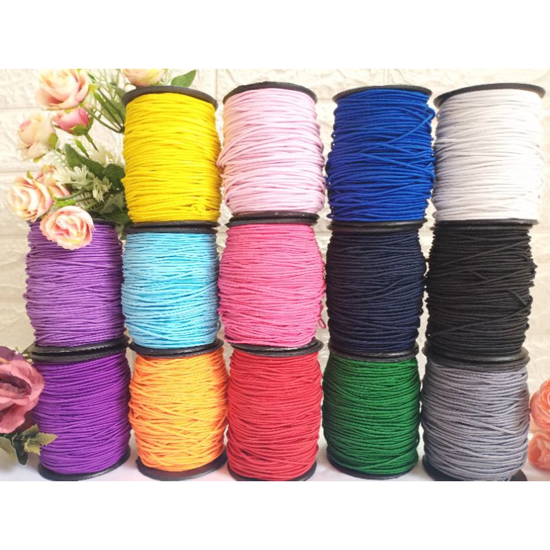 

Tali Karet 2mm / Tali Elastis Premium / Tali String bulat / Tali Elastis Bahan Kerajinan Aksesoris
