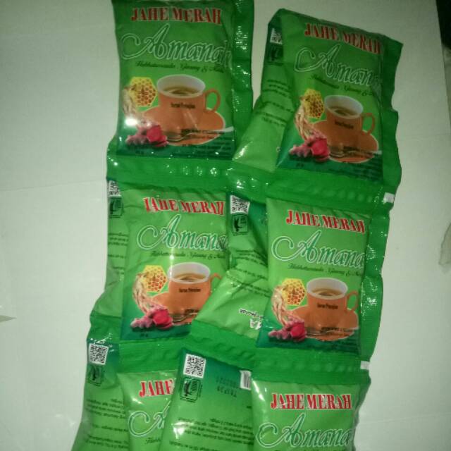 

Jahe Merah Amanah Habbatussauda Gingseng Madu 20 Serbuk Minuman gr