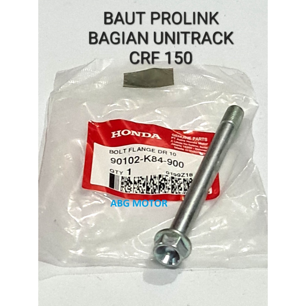 BOLT FLANGE DR 10 BAUT PROLINK BAGIAN UNITRACK CRF 150 ORIGINAL ASLI 90102-K84-900