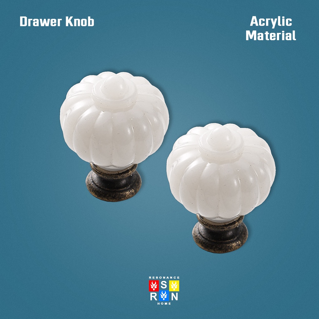 Tarikan Knob Laci Kristal Transparant 35 mm Vintage / Drawer Knobs Resonance Home