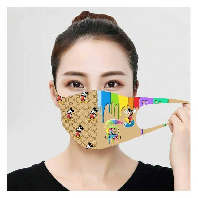 Masker scuba printing motif kartun