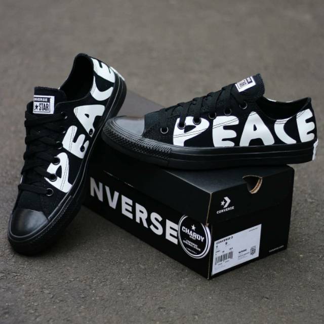 Converse CT AS Ox Peace Powered Black White Black