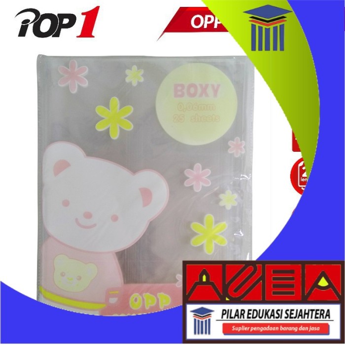 

POP 1 SAMPUL PANDA PLASTIK BENING BUKU TULIS BOXY OPP MURAH