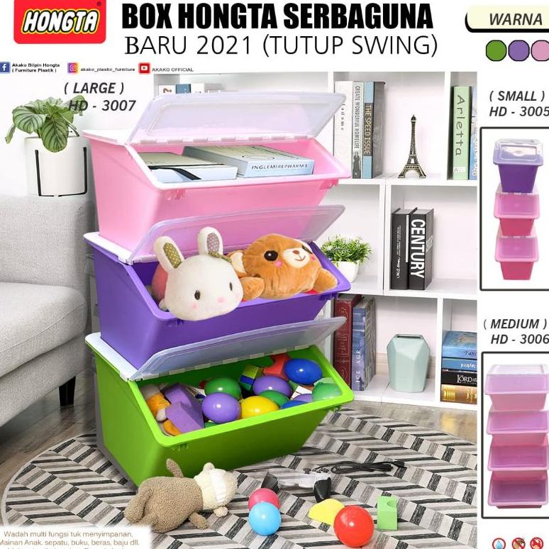 HONGTA - TEMPAT PENYIMPANAN CONTAINER DENGAN PENUTUP SWING TERLARISS...,,,,,