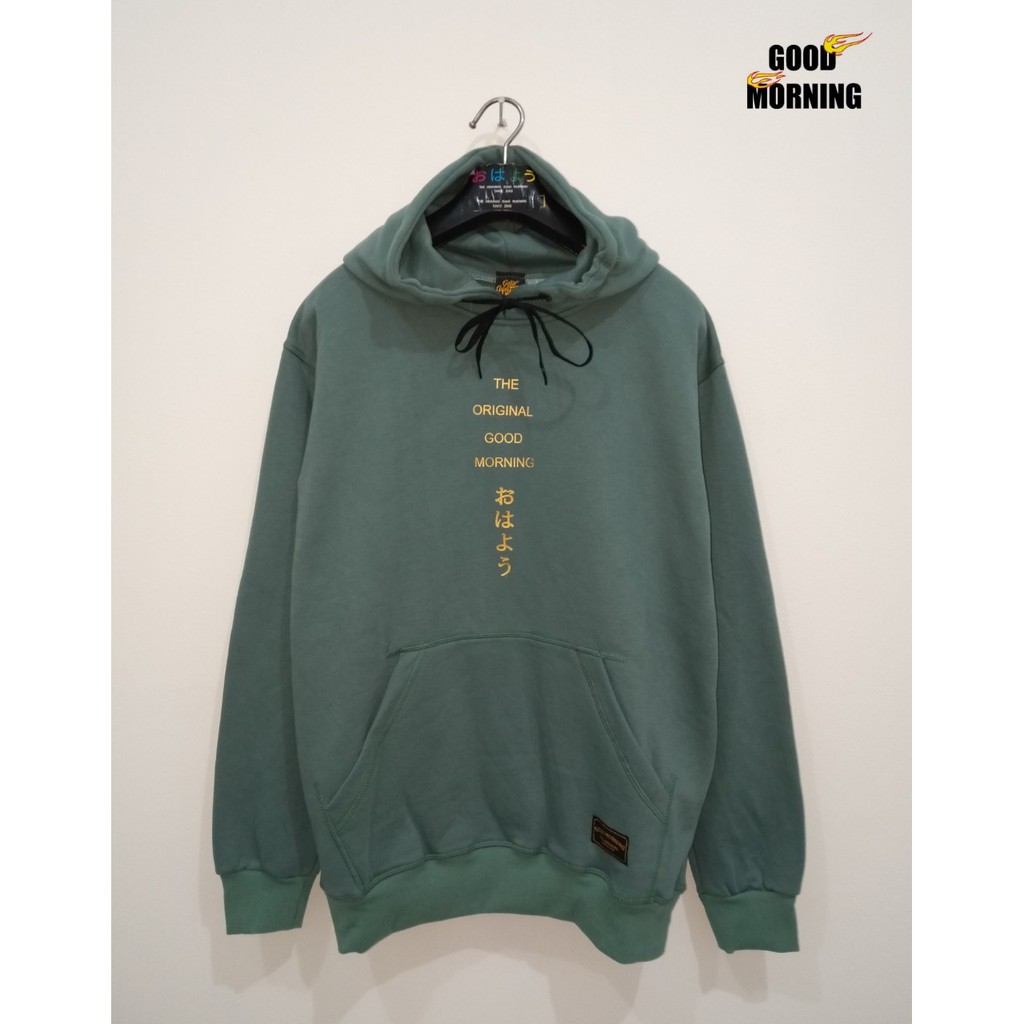 Jaket Sweater Hoodie GM GREEN THE ORIGINAL Unisex Good Brand