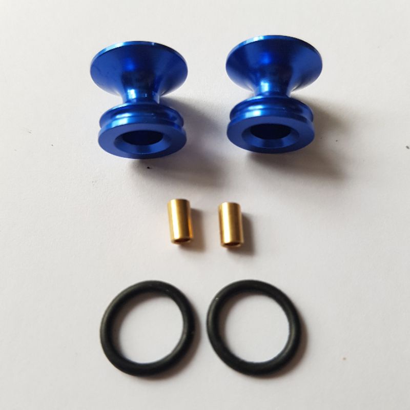 REP TAMIYA 15418 DOUBLE ALUMUNIUM ROLLER W/RUBBER RINGS (13-12)