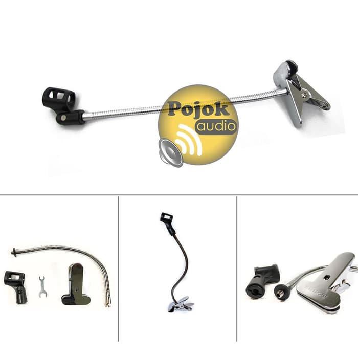 gitar bass murah berkualitas KREZT BY21 Stand mic Clip Jepit dengan per lentur Berkualitas