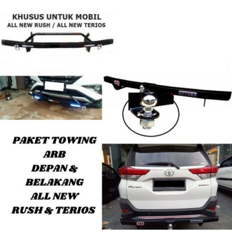 PAKET TOWING BAR ARB DEPAN BELAKANG ALL NEW RUSH TERIOS 2018