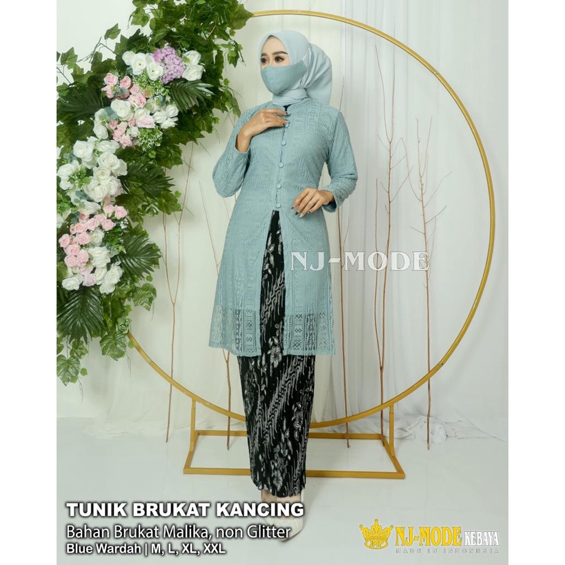 (ATASAN SAJA) Tunik Kancing Depan / Brukat / Kebaya Modern Original / Outfit Terbaru BridesMaid