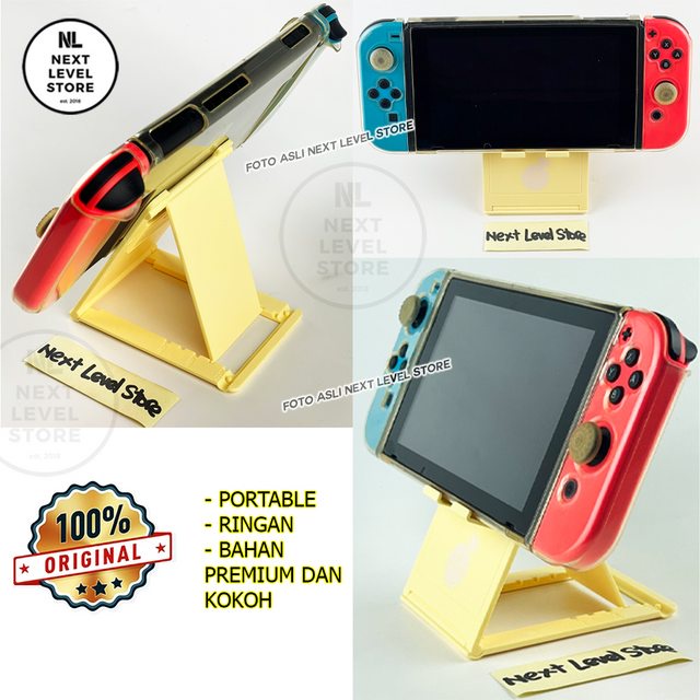 (YELLOW) Nintendo Switch UltraThin Folding Stand Standing Dock Akitomo