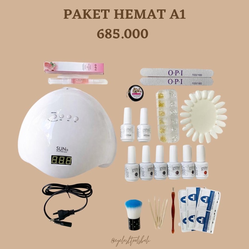 PAKET HEMAT A1 PAKET USAHA NAIL GEL NAIL ART