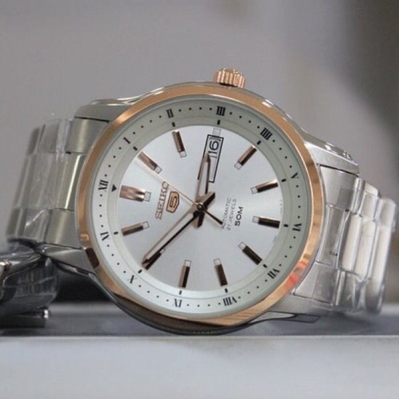 SEIKO 5 Automatic SNKP12K1 bezel Rosegold ORIGINAL