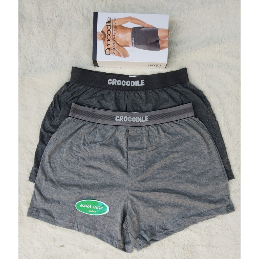 [2pcs] BOXER Crocodile Box PUTIH | Celana Dalan Pria | Pakaian Dalam | CD PRIA DEWASA