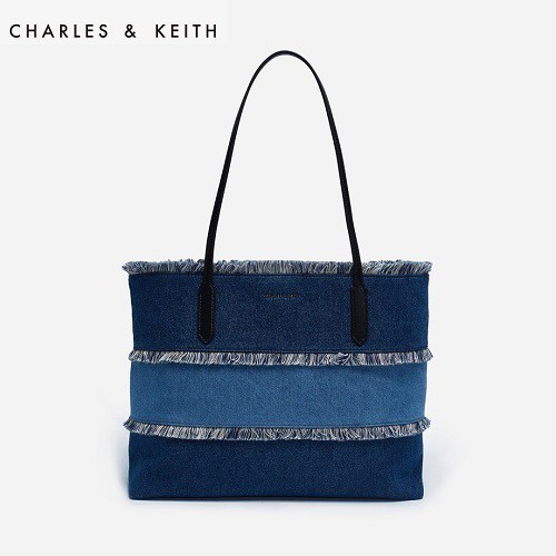 TAS SELEMPANG WANITA CHARLES & KEITH TOTE BAG CNK-4334 BLUE ORIGINAL IMPORT BATAM TERMURAH