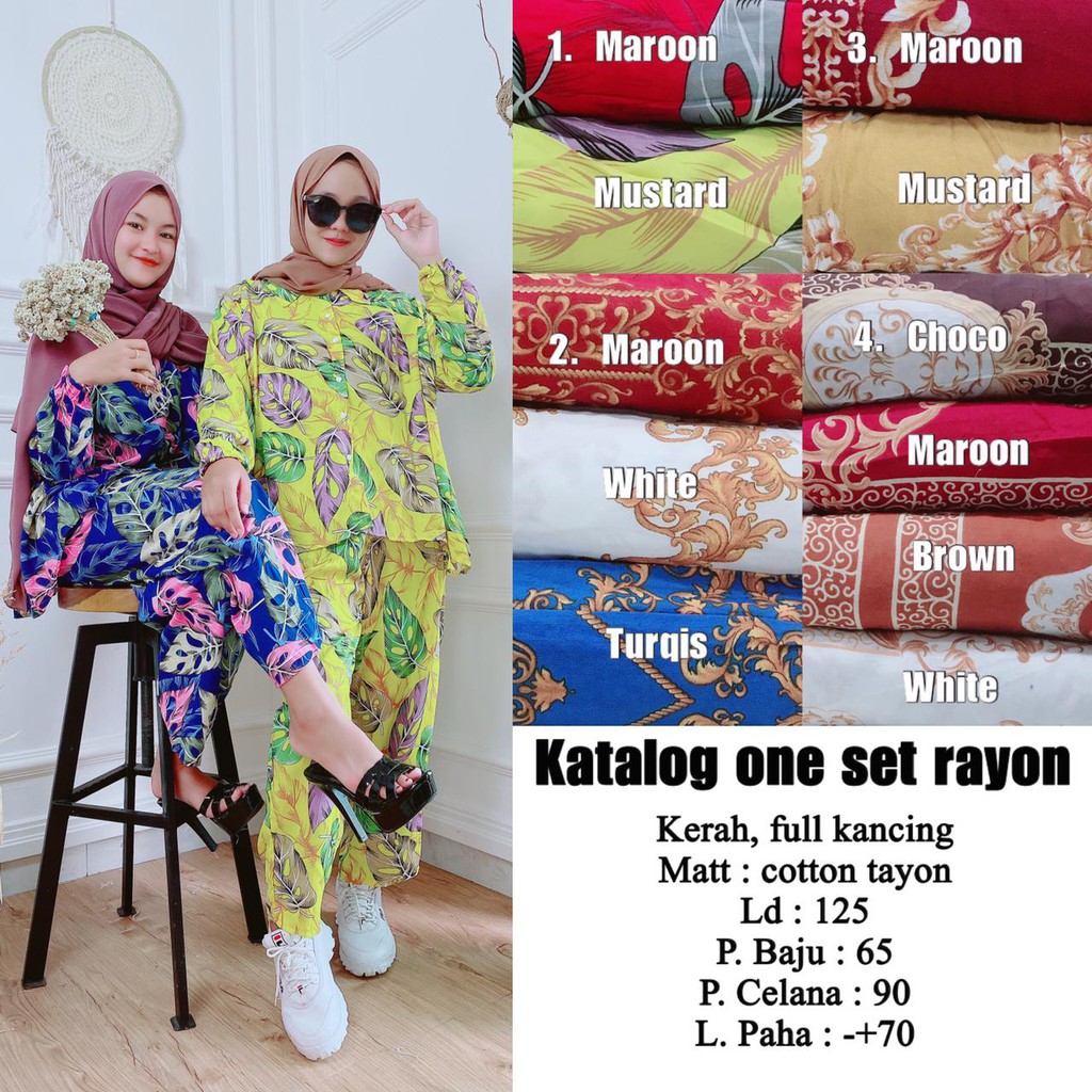 Setelan Rayon One Set One Set One Set Rayon BN